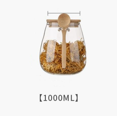 Bocal épices verre & bambou