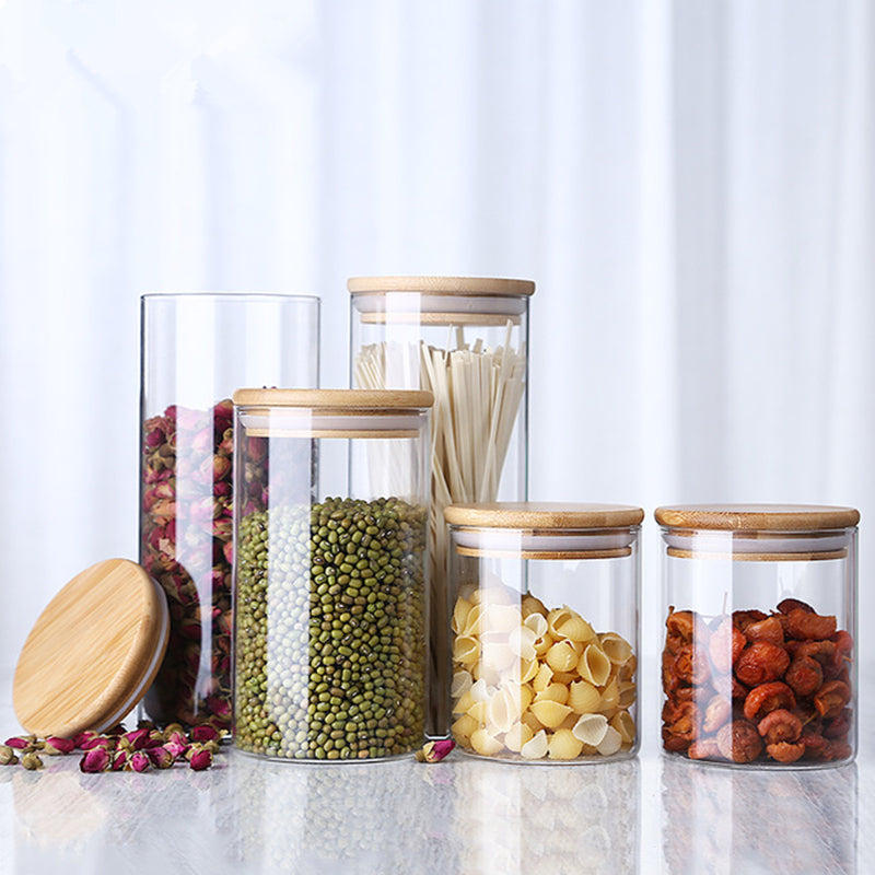 Bocal hermétique verre & bambou