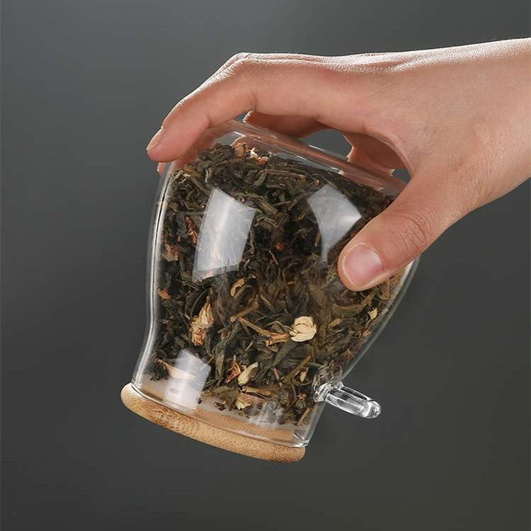 Bocal épices verre & bambou