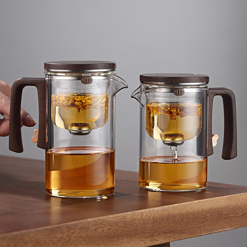 Théière verre à filtre magnétique