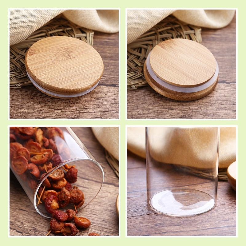 Bocal hermétique verre & bambou