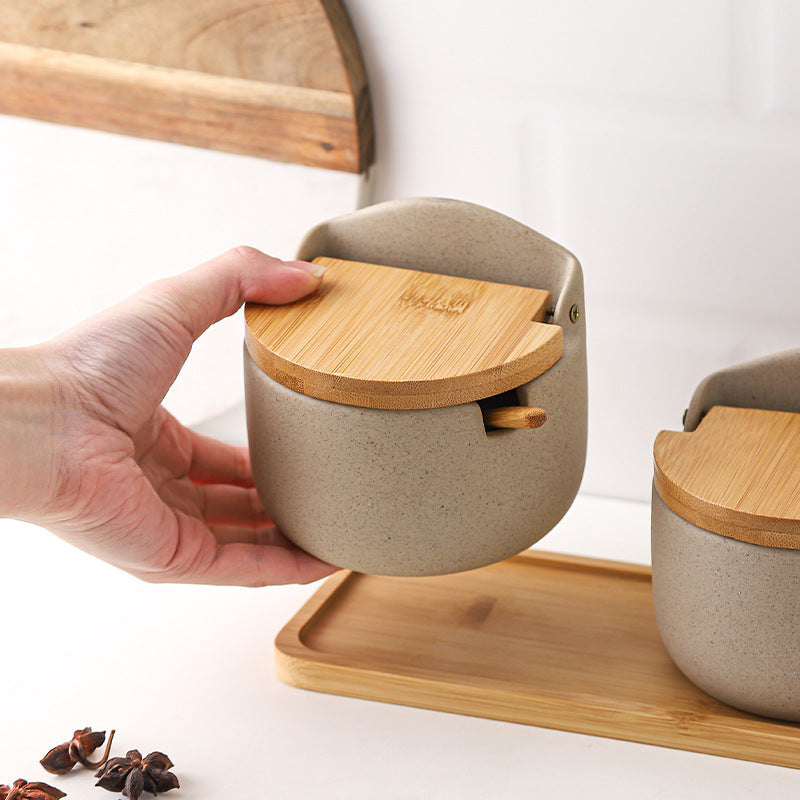 Pots à épices céramique & bois