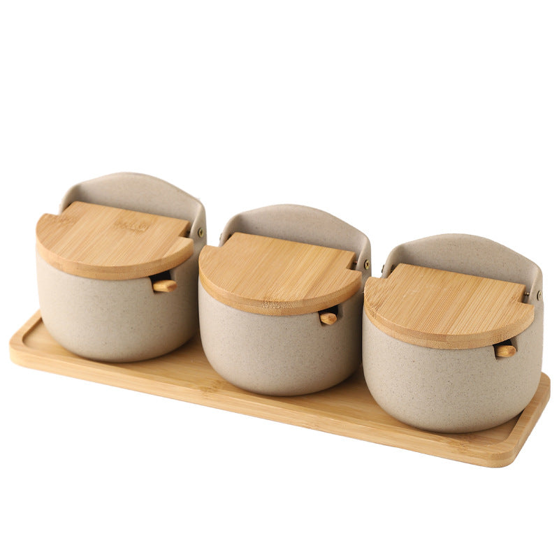 Pots à épices céramique & bois