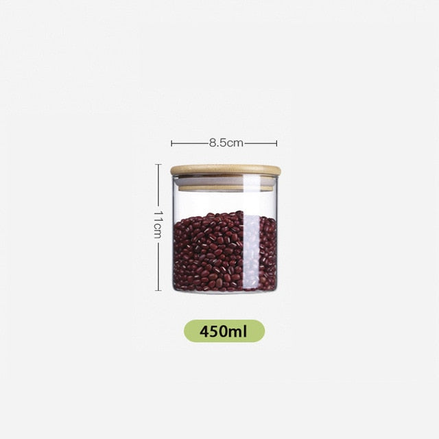 Bocal hermétique verre & bambou