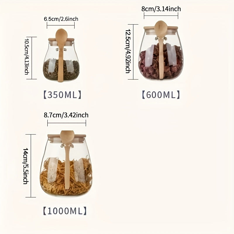 Bocal épices verre & bambou