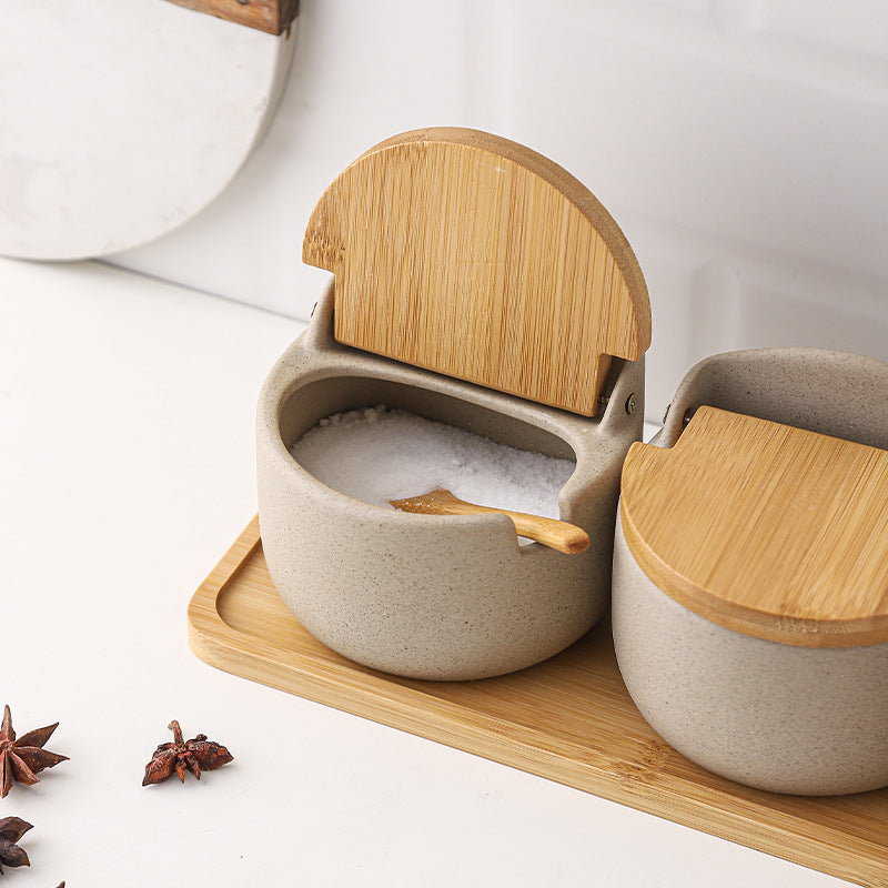 Pots à épices céramique & bois