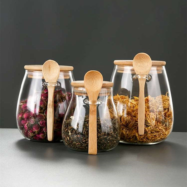 Bocal épices verre & bambou
