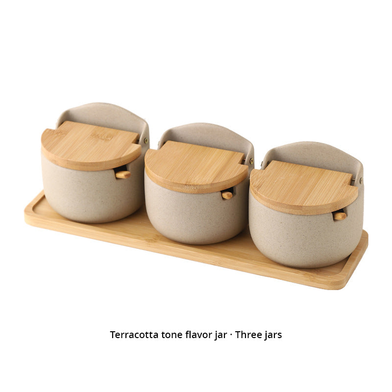 Pots à épices céramique & bois