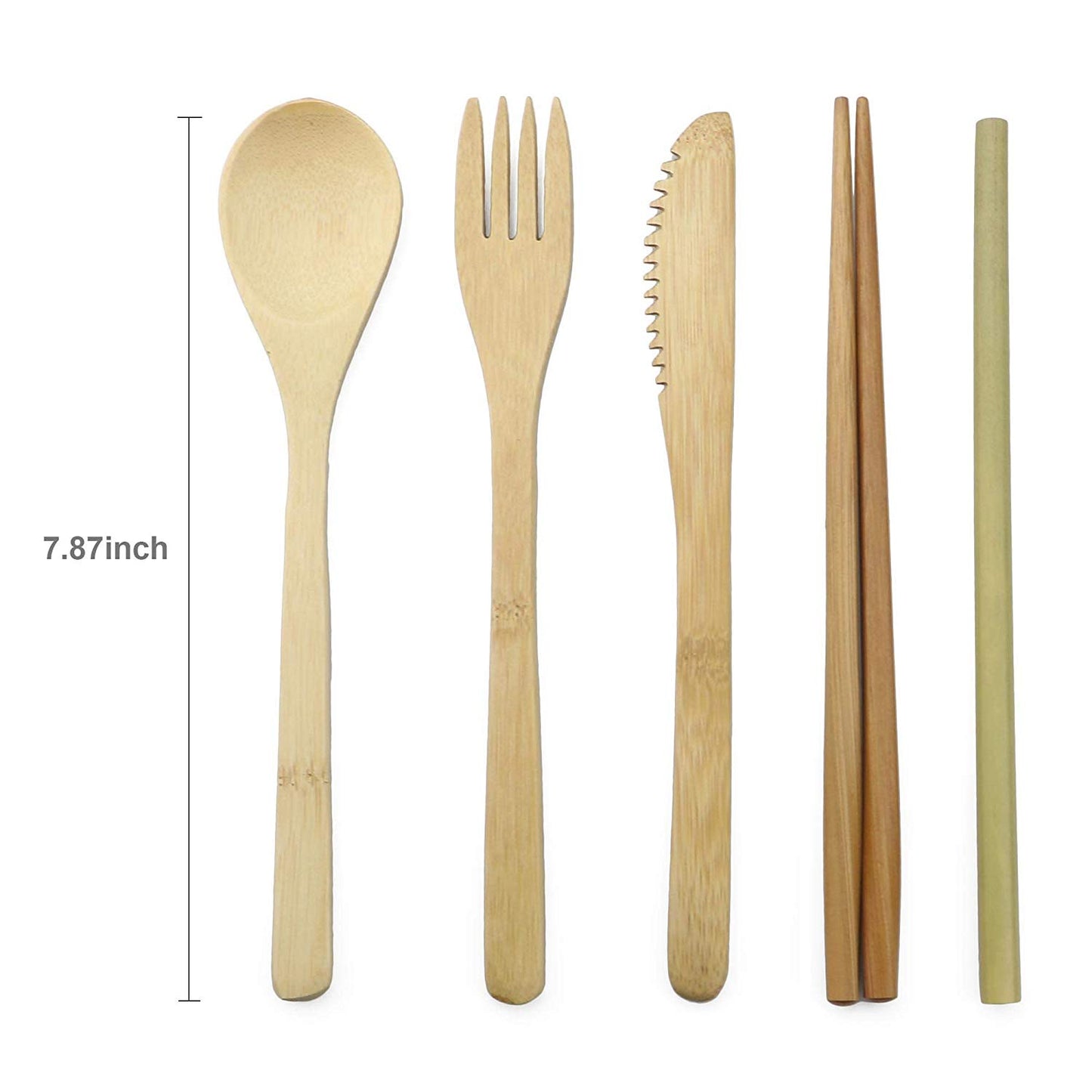 Set de couverts voyage bambou (7 pièces)