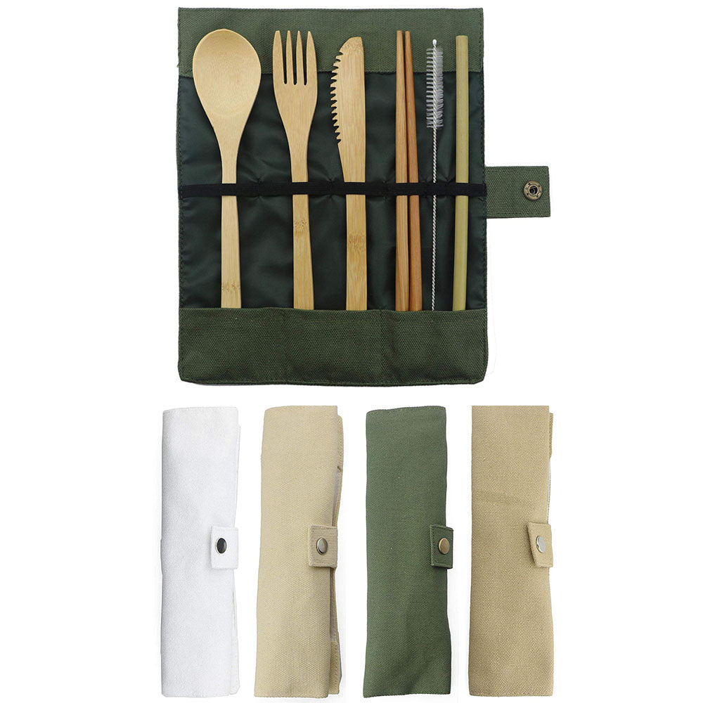 Set de couverts voyage bambou (7 pièces)