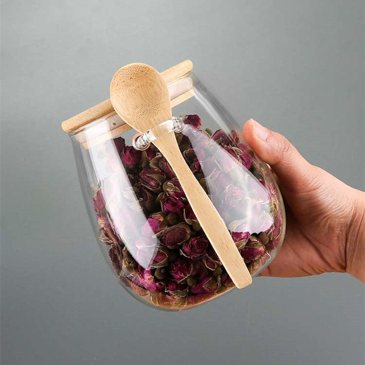 Bocal épices verre & bambou