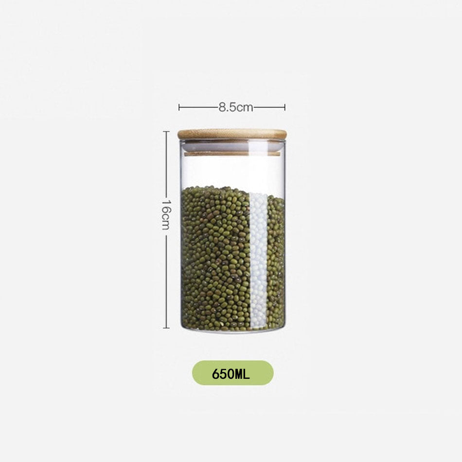 Bocal hermétique verre & bambou