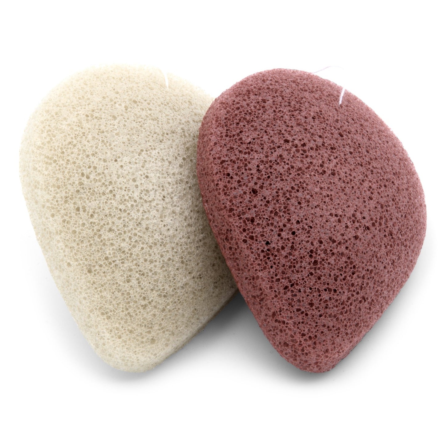 Natural Konjac facial sponges - For dry skin - Vegan (2 sponges in 1 box)